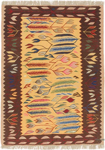 Yeni Kök Boya El Dokuma Kilim - 127 cm x 171 cm