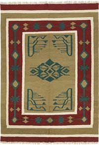 New Handwoven Turkish Kilim Rug - 6' 9" x 9' 6" (81" x 114")