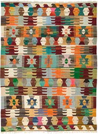 New Turkish Handwoven Kilim Rug - 8' 6" x 11' 4" (102" x 136")