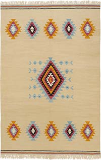 New Handwoven Turkish Kilim Rug - 6' 7" x 10'  (79" x 120")