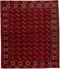 New Hand-Knotted Bokhara Rug - 10' 1" x 11' 9" (121" x 141")
