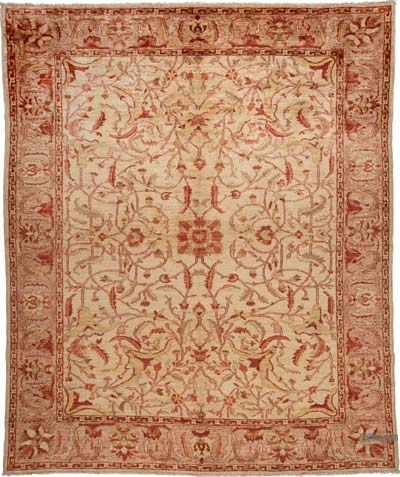 New Hand Knotted Oushak Inspired Rug - 8' 1" x 9' 11" (97" x 119")
