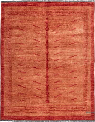Modern New Hand-Knotted Rug - 6'  x 7' 9" (72" x 93")