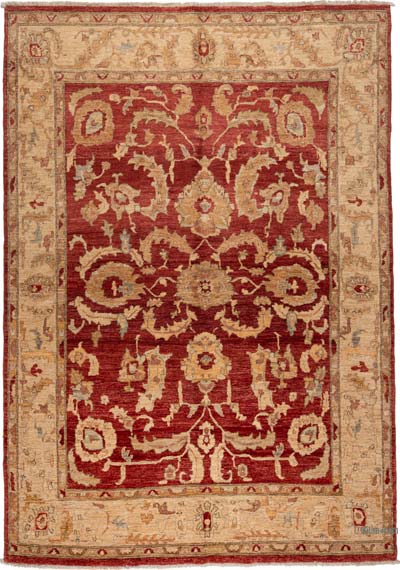 New Hand Knotted Oushak Inspired Rug - 6' 4" x 9'  (76" x 108")