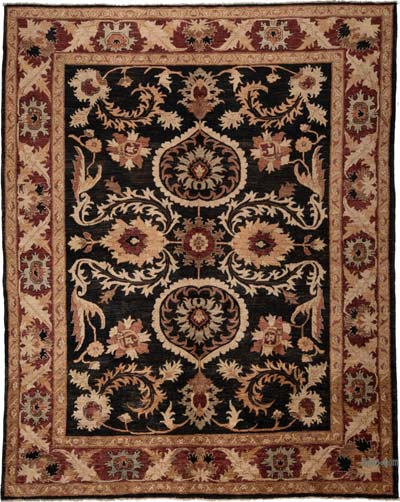New Hand Knotted Oushak Inspired Rug - 7' 7" x 9' 2" (91" x 110")