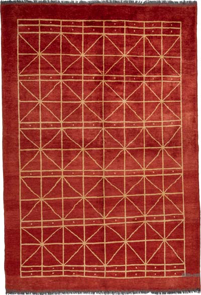Modern New Hand-Knotted Rug - 6' 3" x 9' 4" (75" x 112")