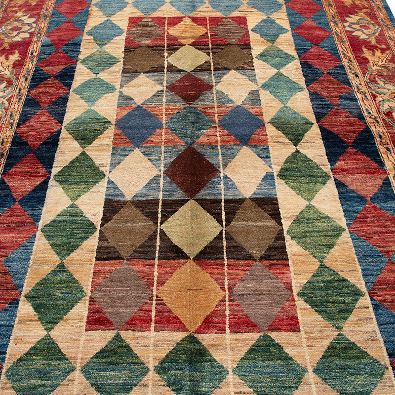 Modern New Hand-Knotted Rug - 6' 3" x 9' 4" (75" x 112") - K0092161