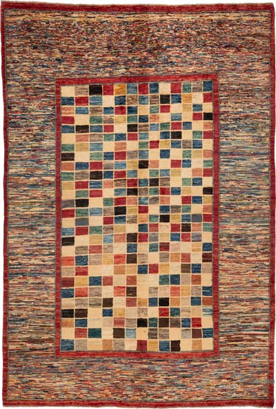 Modern New Hand-Knotted Rug - 6' 7" x 9' 9" (79" x 117")
