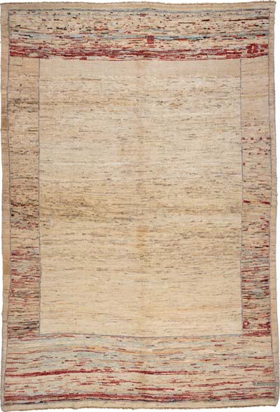 Modern New Hand-Knotted Rug - 7' 3" x 10' 3" (87" x 123")