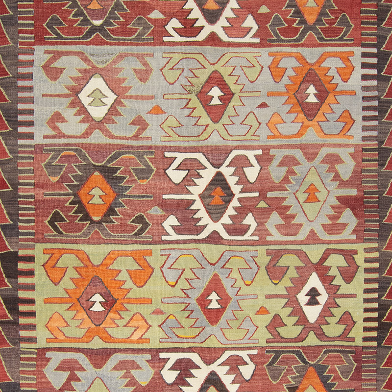 Vintage Konya Kilim Rug - 5' 2" x 9' 7" (62" x 115") - K0092181
