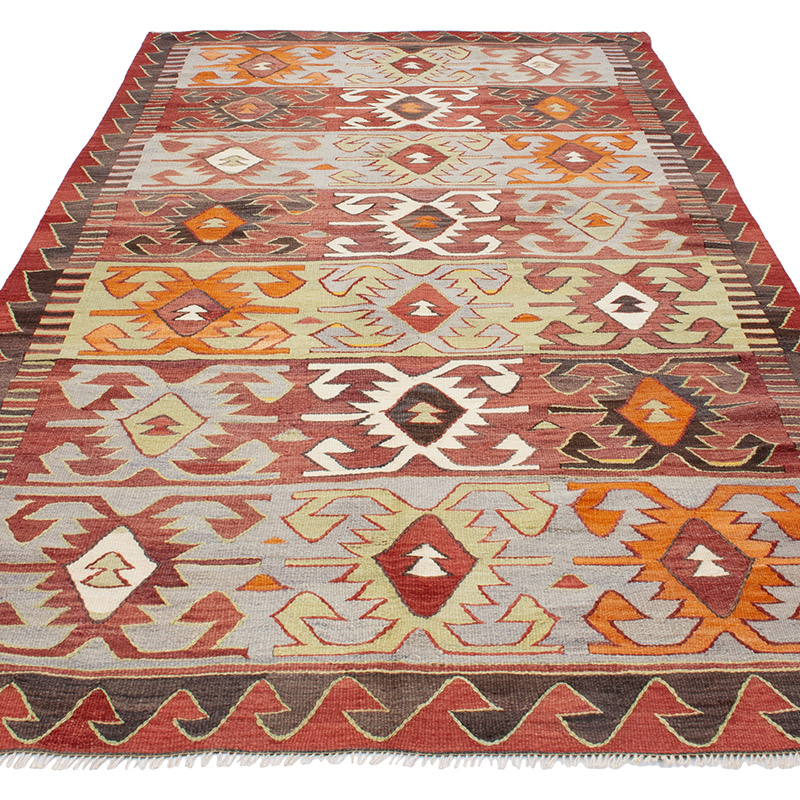Vintage Konya Kilim Rug - 5' 2" x 9' 7" (62" x 115") - K0092181