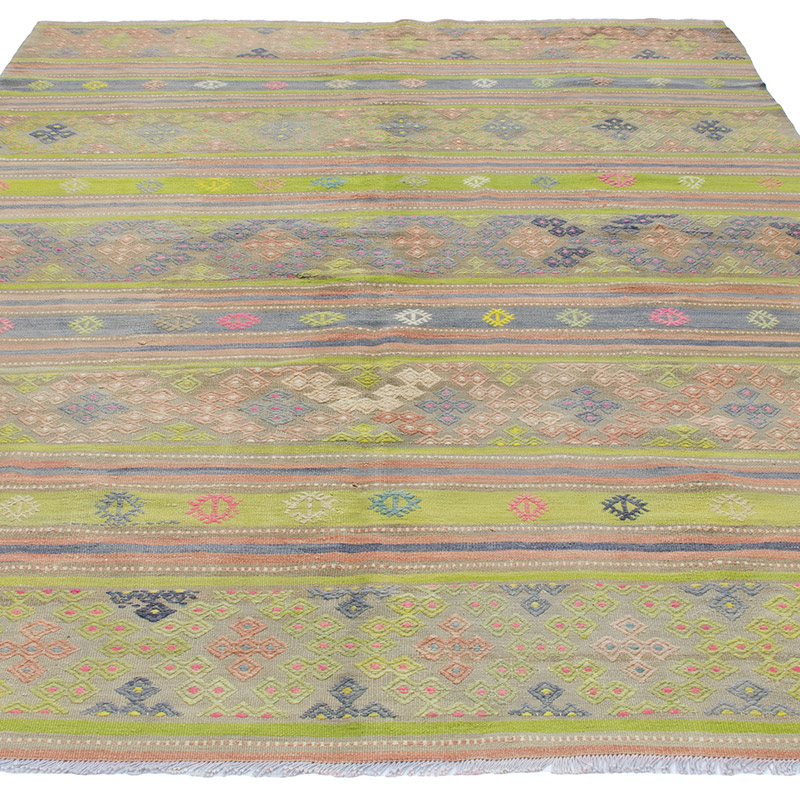 Vintage Oushak Kilim Rug - 5' 6" x 8'  (66" x 96") - K0092183