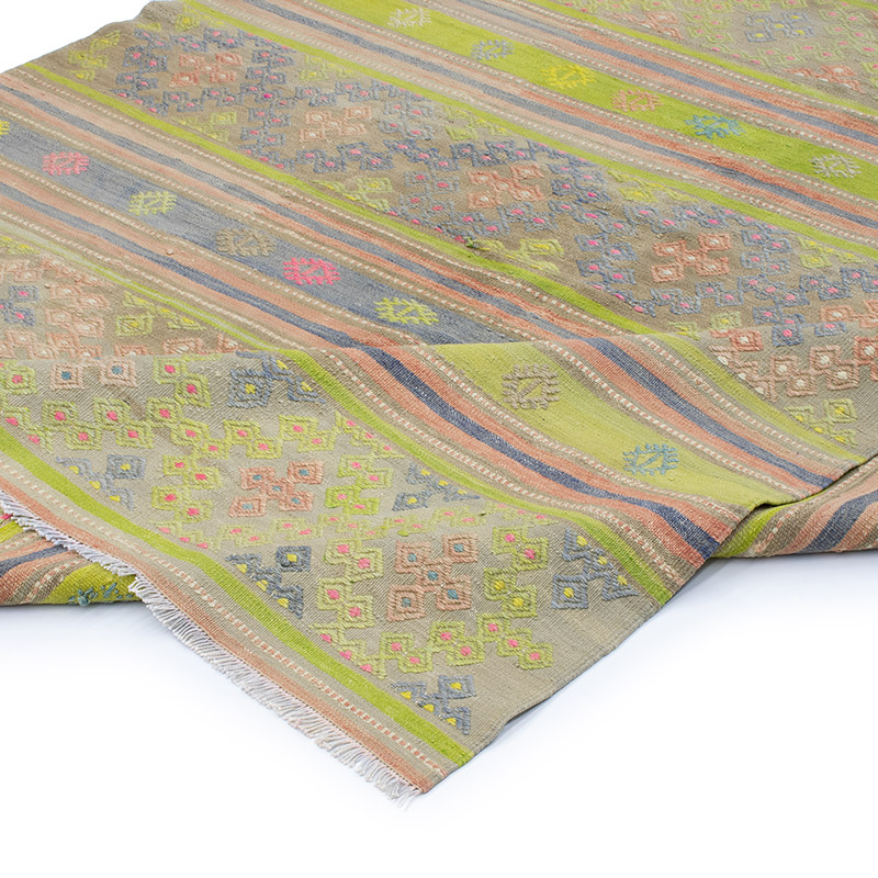 Vintage Oushak Kilim Rug - 5' 6" x 8'  (66" x 96") - K0092183