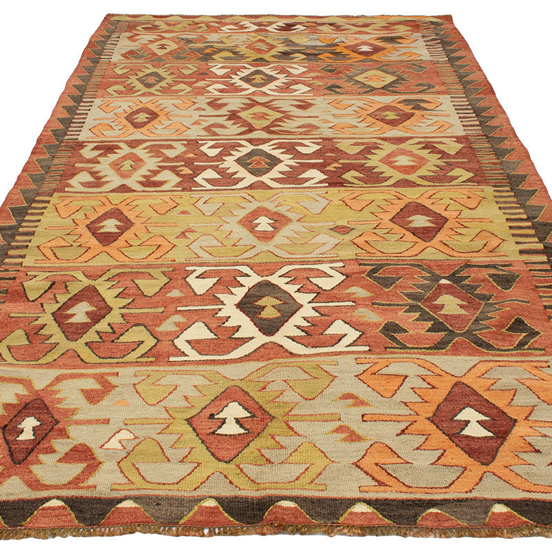 Vintage Konya Kilim Rug - 5' 3" x 10' 4" (63" x 124") - K0092185