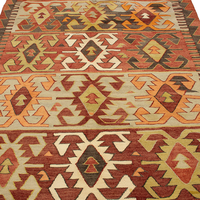Vintage Konya Kilim Rug - 5' 3" x 10' 4" (63" x 124") - K0092185