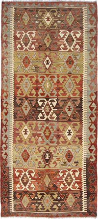 Vintage Konya Kilim Rug - 5'  x 10' 11" (60" x 131")
