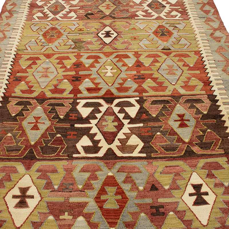 Vintage Konya Kilim Rug - 5'  x 10' 11" (60" x 131") - K0092186