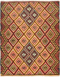 Vintage Adana Kilim Rug - 3' 10" x 5'  (46" x 60")