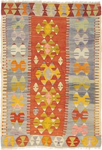 Vintage Turkish Kilim Rug - 3'  x 4' 4" (36" x 52")