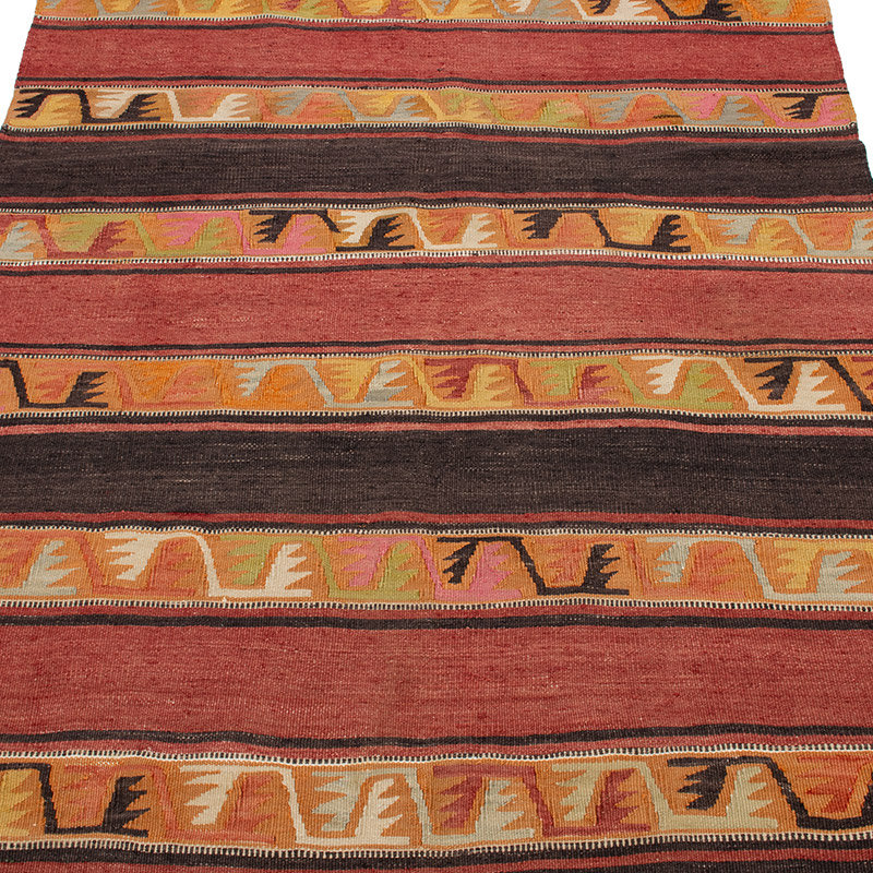 Vintage Sivas Kilim Runner - 3' 7" x 8' 4" (43" x 100") - K0092197