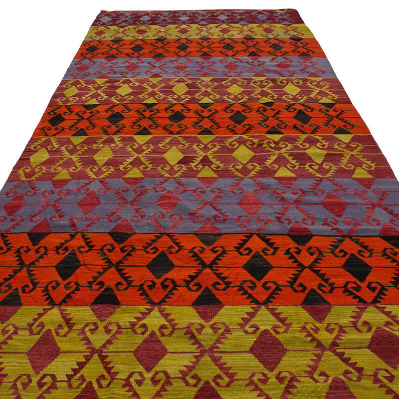 Vintage Afyon Kilim Rug - 5' 2" x 13' 3" (62" x 159") - K0092198