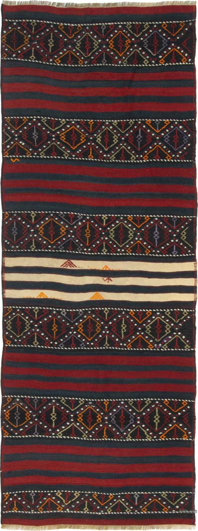 Vintage Malatya Kilim Runner - 2' 7" x 7'  (31" x 84")