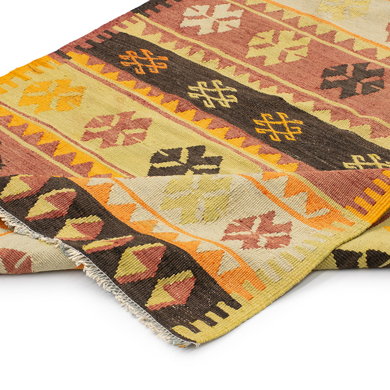 Vintage Sivas Kilim Runner - 3' 4" x 8' 5" (40" x 101") - K0092201