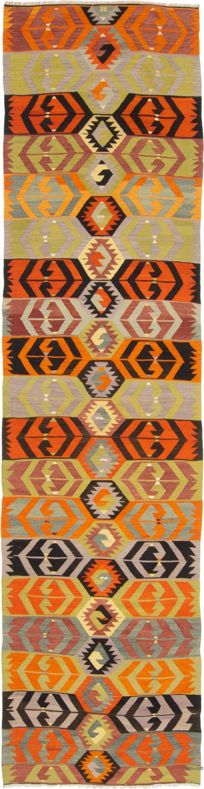 Vintage Sivas Kilim Runner - 3' 2" x 11' 11" (38" x 143")