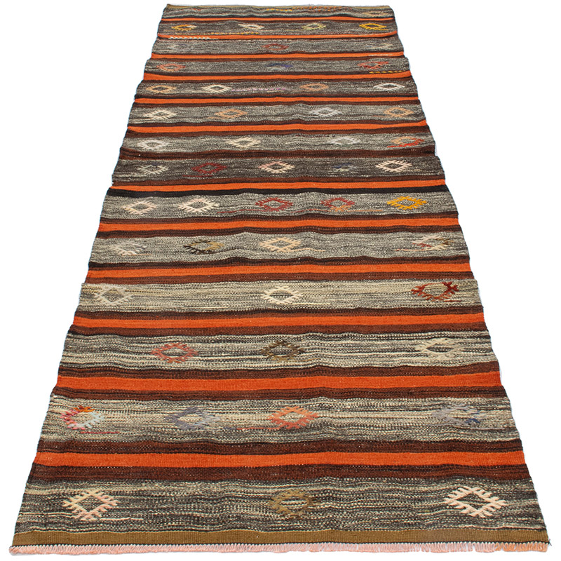 Vintage Sivas Kilim Runner - 2' 9" x 8' 6" (33" x 102") - K0092206