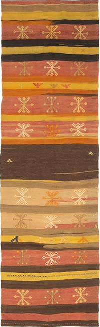 Vintage Sivas Kilim Runner - 2' 6" x 8' 3" (30" x 99")