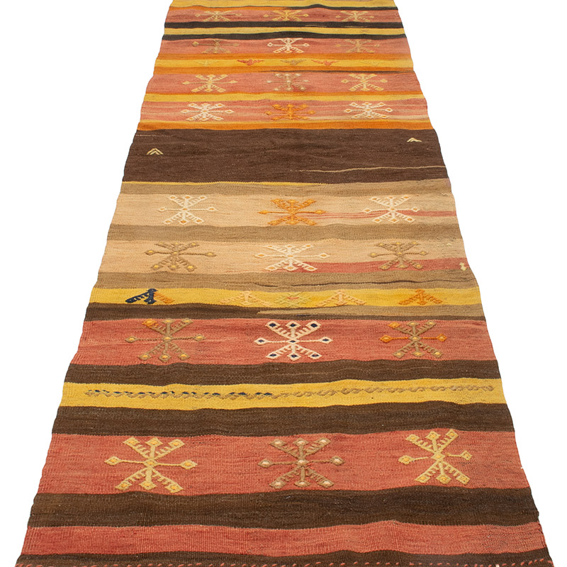 Vintage Sivas Kilim Runner - 2' 6" x 8' 3" (30" x 99") - K0092207