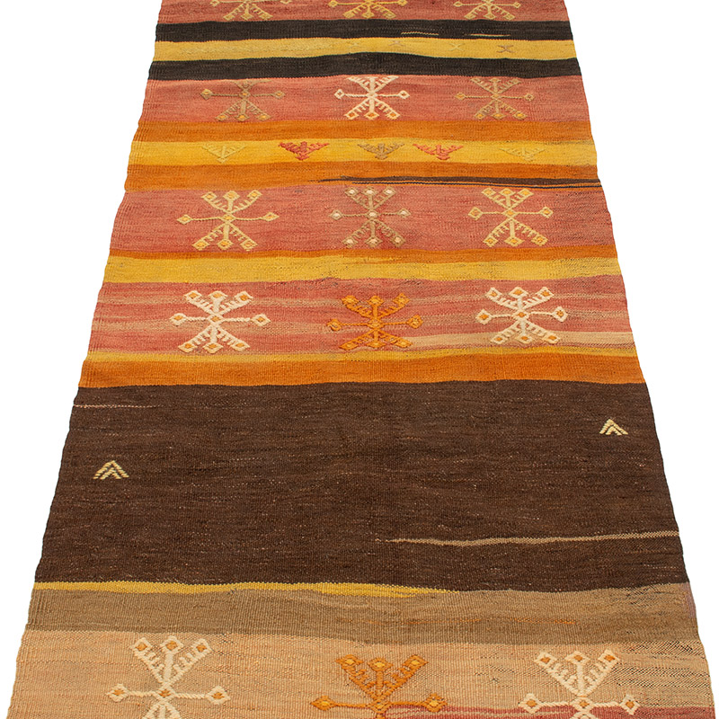 Vintage Sivas Kilim Runner - 2' 6" x 8' 3" (30" x 99") - K0092207