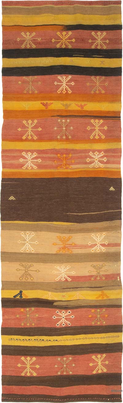 Vintage Sivas Kilim Runner - 2' 6" x 8' 3" (30" x 99")