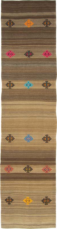 Vintage Sivas Kilim Runner - 2' 7" x 10' 5" (31" x 125")