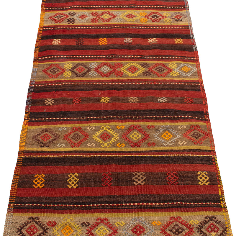 Vintage Malatya Kilim Runner - 2' 7" x 9' 2" (31" x 110") - K0092211
