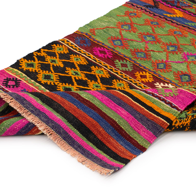Vintage Afyon Kilim Yolluk - 76 cm x 238 cm - K0092216