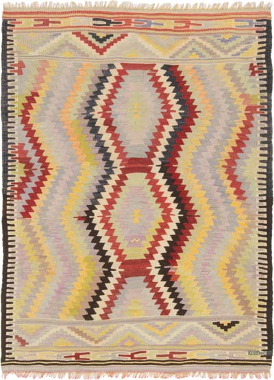 Vintage Antalya Kilim Rug - 3' 4" x 4' 6" (40" x 54")