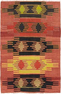 Vintage Sivas Kilim Rug - 3' 3" x 4' 11" (39" x 59")