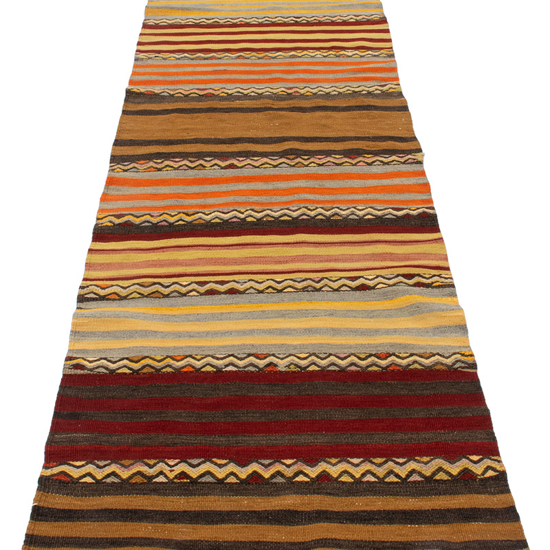 Vintage Afyon Kilim Runner - 2' 5" x 8' 6" (29" x 102") - K0092228