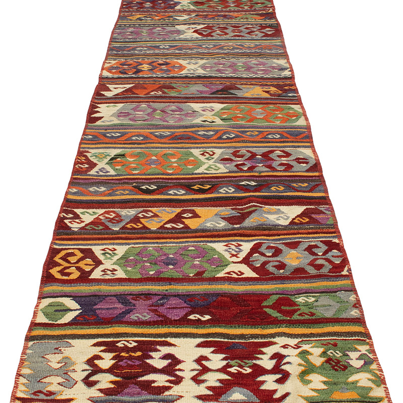 Vintage Afyon Kilim Yolluk - 80 cm x 302 cm - K0092233