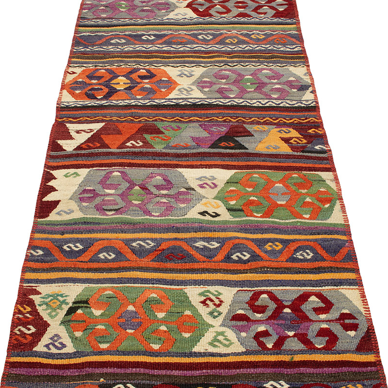 Vintage Afyon Kilim Yolluk - 80 cm x 302 cm - K0092233