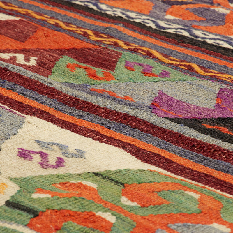 Vintage Afyon Kilim Yolluk - 80 cm x 302 cm - K0092233