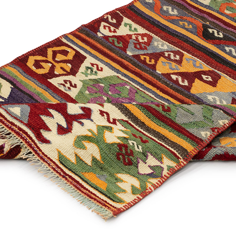 Vintage Afyon Kilim Yolluk - 80 cm x 302 cm - K0092233