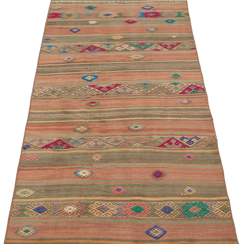Vintage Sivas Kilim Runner - 2' 8" x 13' 6" (32" x 162") - K0092237