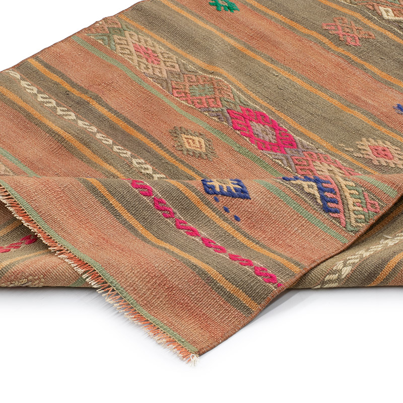 Vintage Sivas Kilim Runner - 2' 8" x 13' 6" (32" x 162") - K0092237