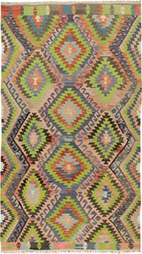 Vintage Esme Kilim Rug - 5' 11" x 10' 8" (71" x 128")