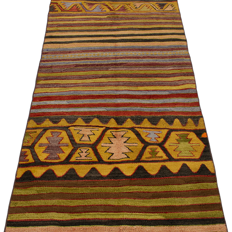 Vintage Konya Kilim Runner - 2' 6" x 11' 3" (30" x 135") - K0092242