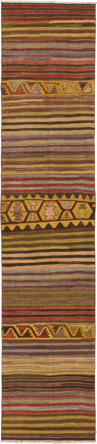 Vintage Konya Kilim Runner - 2' 6" x 11' 3" (30" x 135")