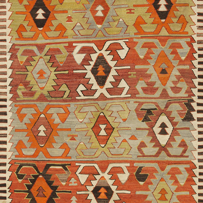 Vintage Konya Kilim Rug - 5'  x 7' 3" (60" x 87") - K0092244