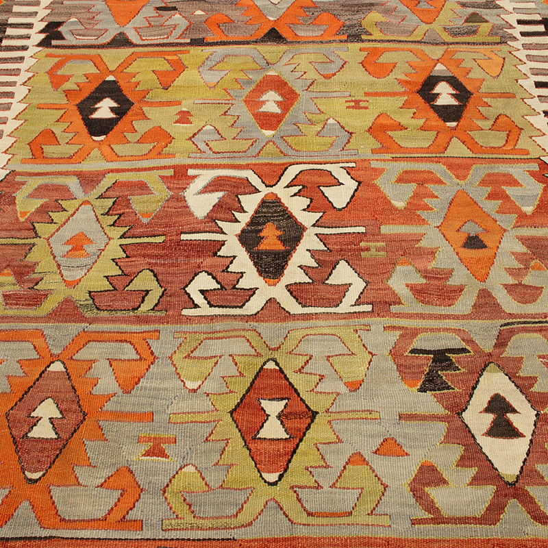 Vintage Konya Kilim Rug - 5'  x 7' 3" (60" x 87") - K0092244